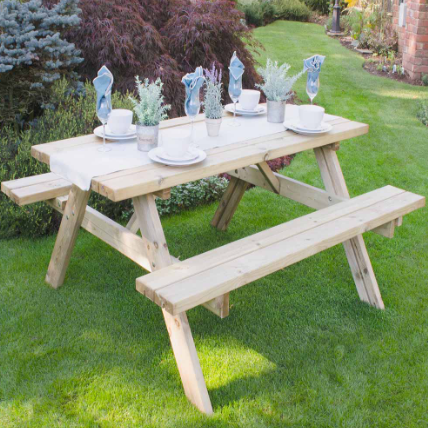 Forest Large Rectangular Picnic Table