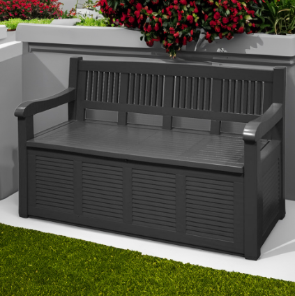 1 / 2Rollover to Zoom Salzburg Grey Storage Bench