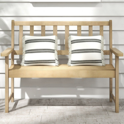 Costway Teak Wood Garden Bench