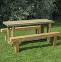 Forest Garden Refectory Picnic Table and Bench 6ft